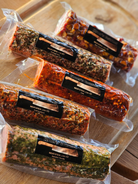 Prøv vores nye populære MEATSTICKS Spegepølser